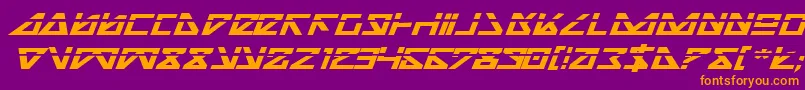 Шрифт NickTurboBoldExpandedItlas – оранжевые шрифты на фиолетовом фоне