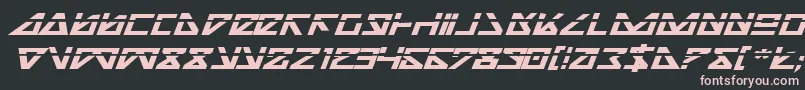 NickTurboBoldExpandedItlas-fontti – vaaleanpunaiset fontit mustalla taustalla