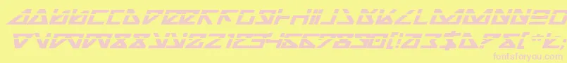 NickTurboBoldExpandedItlas-Schriftart – Rosa Schriften auf gelbem Hintergrund