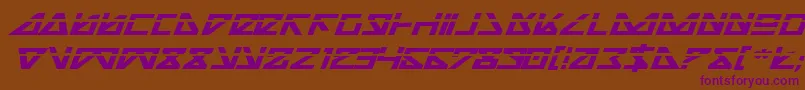 Шрифт NickTurboBoldExpandedItlas – фиолетовые шрифты на коричневом фоне