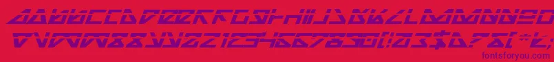 NickTurboBoldExpandedItlas-fontti – violetit fontit punaisella taustalla
