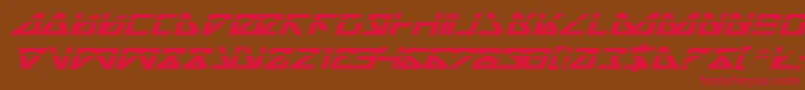 NickTurboBoldExpandedItlas Font – Red Fonts on Brown Background
