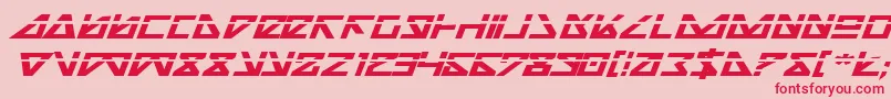 NickTurboBoldExpandedItlas-fontti – punaiset fontit vaaleanpunaisella taustalla