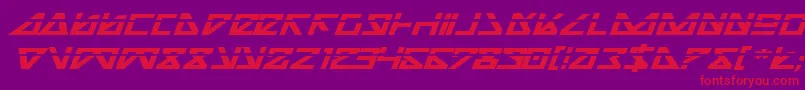 Шрифт NickTurboBoldExpandedItlas – красные шрифты на фиолетовом фоне
