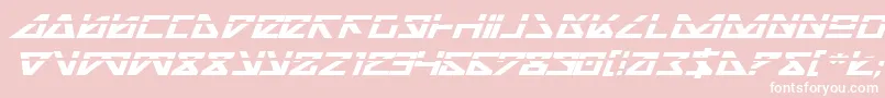 NickTurboBoldExpandedItlas-Schriftart – Weiße Schriften auf rosa Hintergrund