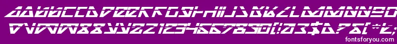NickTurboBoldExpandedItlas-Schriftart – Weiße Schriften auf violettem Hintergrund