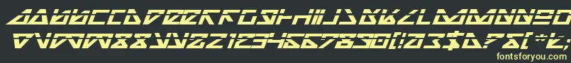 NickTurboBoldExpandedItlas-fontti – keltaiset fontit mustalla taustalla