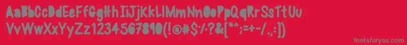 Sweetbubble Font – Gray Fonts on Red Background