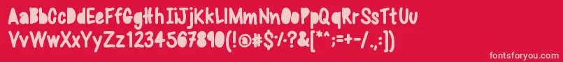 Sweetbubble Font – Pink Fonts on Red Background