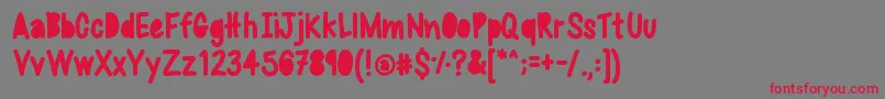 Sweetbubble Font – Red Fonts on Gray Background