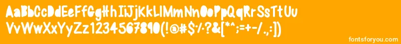 フォントSweetbubble – オレンジの背景に白い文字