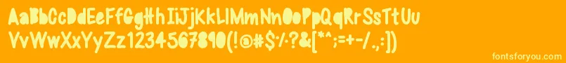 Sweetbubble Font – Yellow Fonts on Orange Background