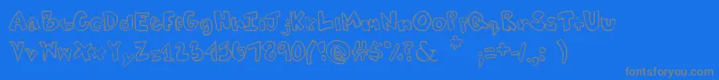 Tweaked Font – Gray Fonts on Blue Background