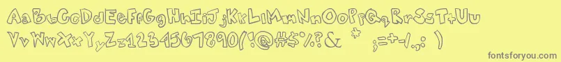 Tweaked Font – Gray Fonts on Yellow Background