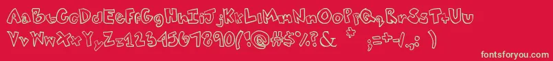 Tweaked Font – Green Fonts on Red Background
