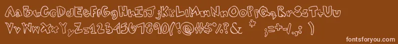 Tweaked Font – Pink Fonts on Brown Background
