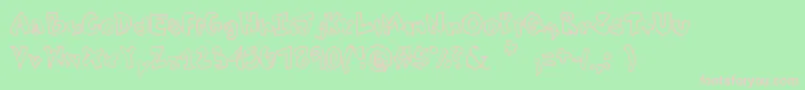 Tweaked Font – Pink Fonts on Green Background