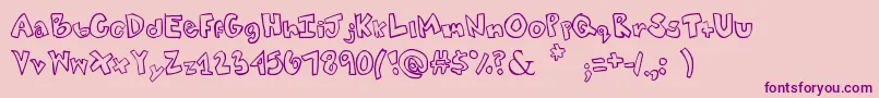 Tweaked Font – Purple Fonts on Pink Background