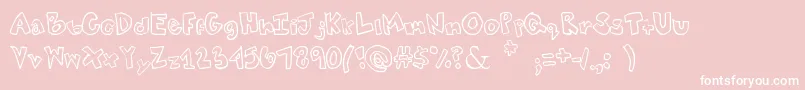 Tweaked Font – White Fonts on Pink Background