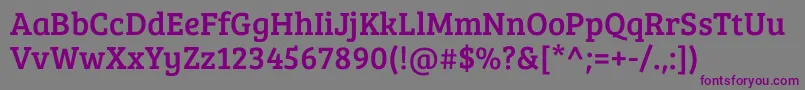 Шрифт BreeserifRegular – фиолетовые шрифты на сером фоне