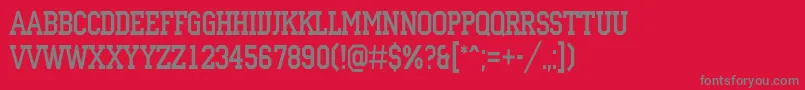 ACampusnr Font – Gray Fonts on Red Background