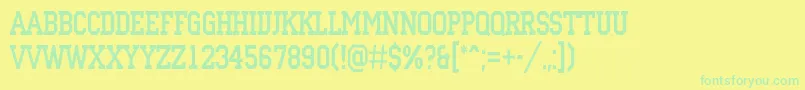 More about ACampusnr Font ACampusnr Font – Green Fonts on Yellow Background