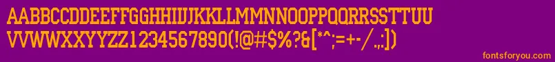 ACampusnr Font – Orange Fonts on Purple Background