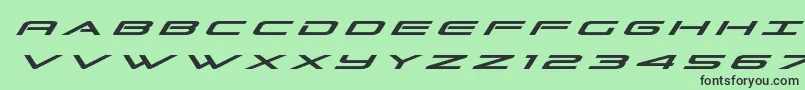 フォントGrandsporttitleital – 緑の背景に黒い文字