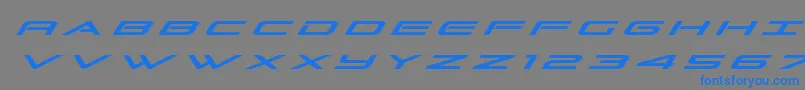 Grandsporttitleital Font – Blue Fonts on Gray Background