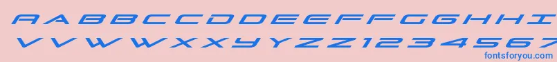 Grandsporttitleital Font – Blue Fonts on Pink Background