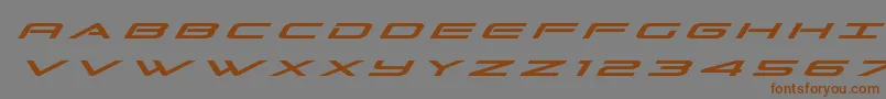 Grandsporttitleital Font – Brown Fonts on Gray Background