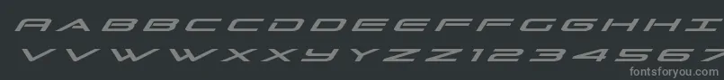 Grandsporttitleital Font – Gray Fonts on Black Background