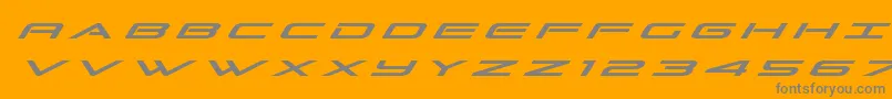 Grandsporttitleital Font – Gray Fonts on Orange Background
