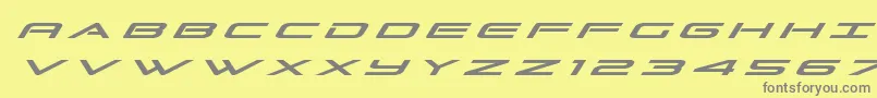 Grandsporttitleital Font – Gray Fonts on Yellow Background