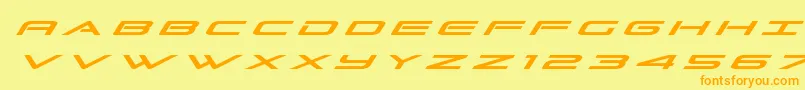 Grandsporttitleital Font – Orange Fonts on Yellow Background