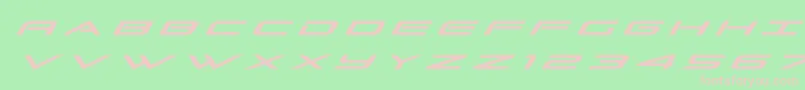 Grandsporttitleital Font – Pink Fonts on Green Background