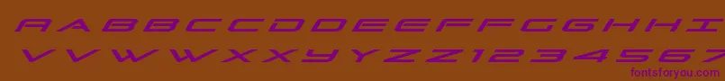 Grandsporttitleital Font – Purple Fonts on Brown Background