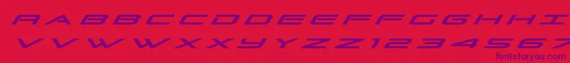 Grandsporttitleital Font – Purple Fonts on Red Background