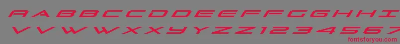 Grandsporttitleital Font – Red Fonts on Gray Background