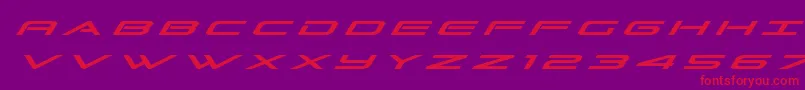 Grandsporttitleital-Schriftart – Rote Schriften auf violettem Hintergrund
