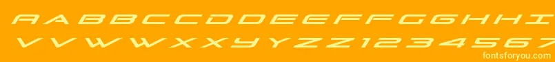 Grandsporttitleital Font – Yellow Fonts on Orange Background