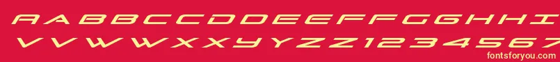 Grandsporttitleital Font – Yellow Fonts on Red Background