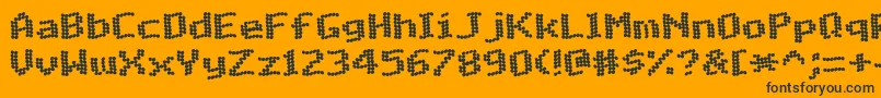 MatrixComplexWaveNc Font – Black Fonts on Orange Background