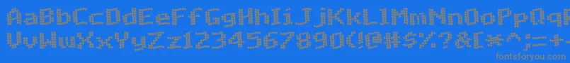 Police MatrixComplexWaveNc – polices grises sur fond bleu