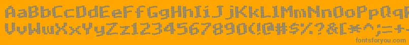 MatrixComplexWaveNc Font – Gray Fonts on Orange Background