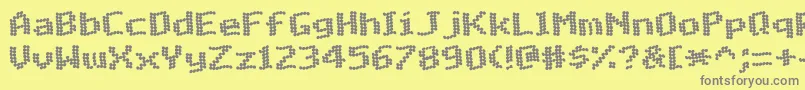 MatrixComplexWaveNc Font – Gray Fonts on Yellow Background
