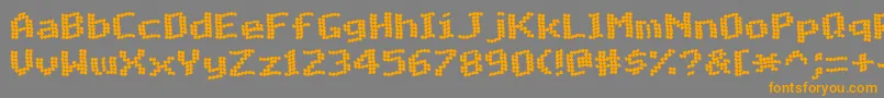 MatrixComplexWaveNc Font – Orange Fonts on Gray Background