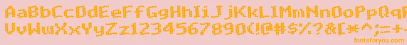 MatrixComplexWaveNc Font – Orange Fonts on Pink Background