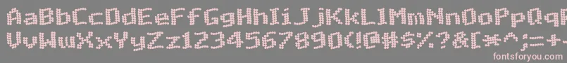 MatrixComplexWaveNc Font – Pink Fonts on Gray Background