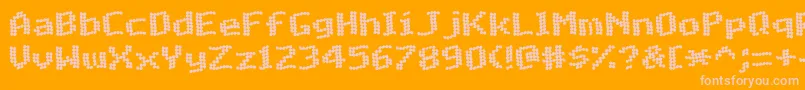 MatrixComplexWaveNc Font – Pink Fonts on Orange Background